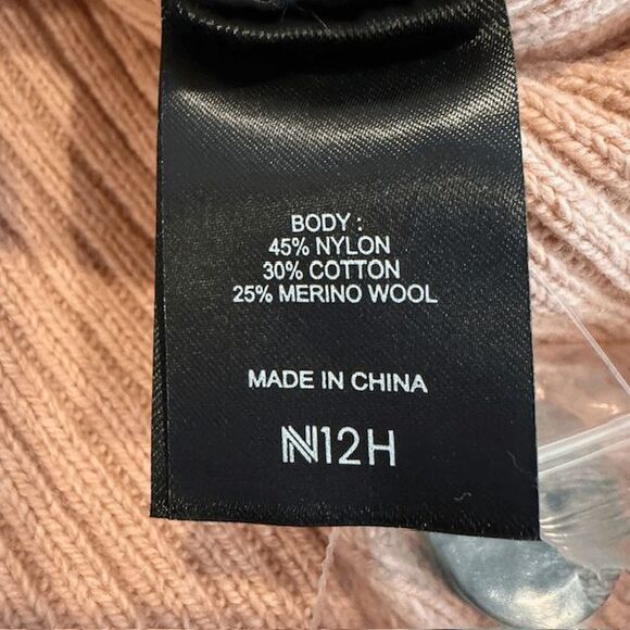 NEW! N12H Gigi Sweater Dusty Rose Mock Neck Shoulder Cut Out Rib Knit Size XS - Picture 8 of 12